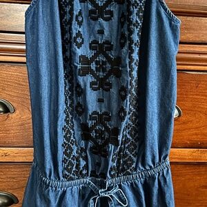 Old Navy Women's Sleeveless Denim Romper Shorts Size M EUC